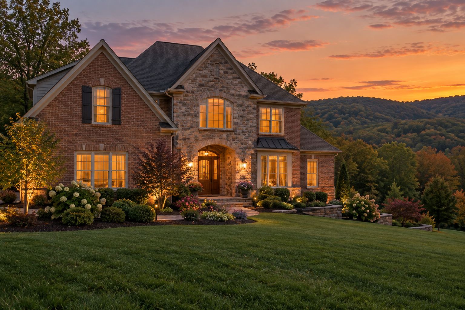 A McMurray home at dusk, illustrative